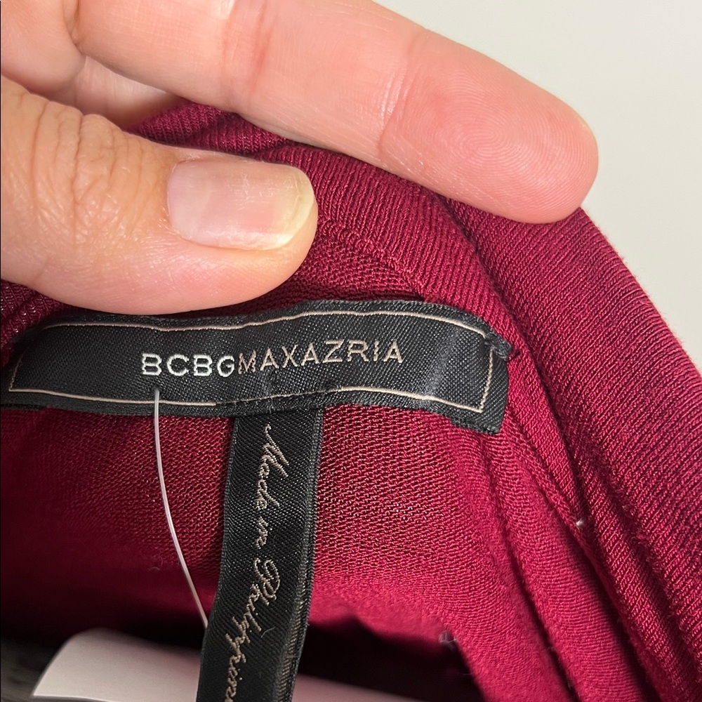 BCBGMaxAzria Cowl Neck Burgundy Dress - Picture 4 of 4